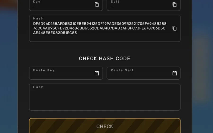Tower Rush Provably Fair illustration showing hash key and salt verification