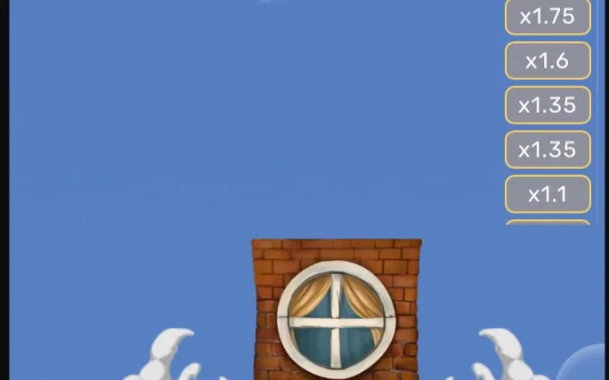 Tower Rush collapse moment with smoke bursting through the walls — animated round outcome